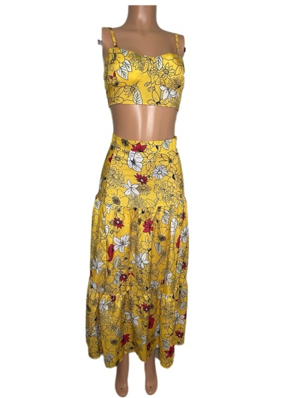 CM Y2k Bohemian Floral 2 piece Summer Set